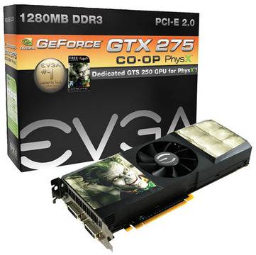GeForce GTX 275 CO-OP PhysX Edition – GTX275+GTS250 Hybrid от EVGA