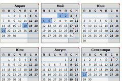 Почивни дни, официални празници и именни дни през 2014-та