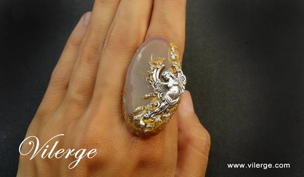 Топ луксозен винтидж пръстен с естествен камък за стилни жени подарък за Коледа и Нова Година