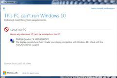 Windows 10 upgrade problem with NVIDIA Quadro FX 3450