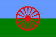 Международно знаме на ромите 90/150 см.