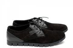 Мъжки обувки от естествен велур черни