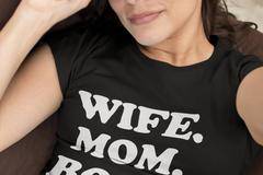 Тениска за майка - Wife Mom Boss