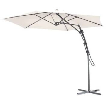 Градински чадър, Окачен, 300 см, Полиестер 160 гр/м2, Крем